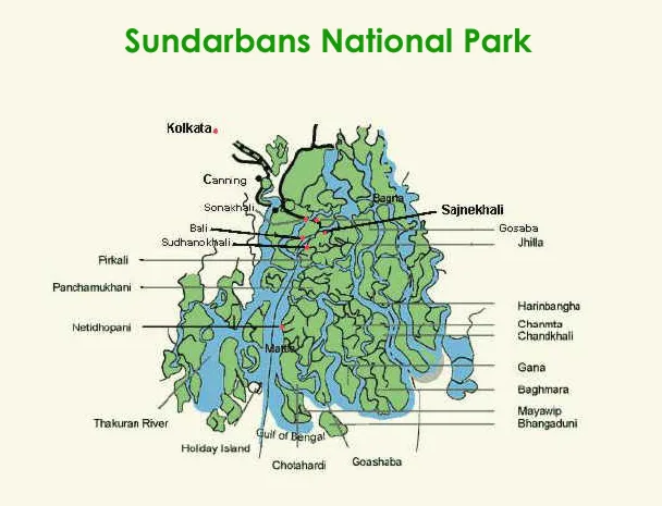 Sundarbans National Park Tourist Map