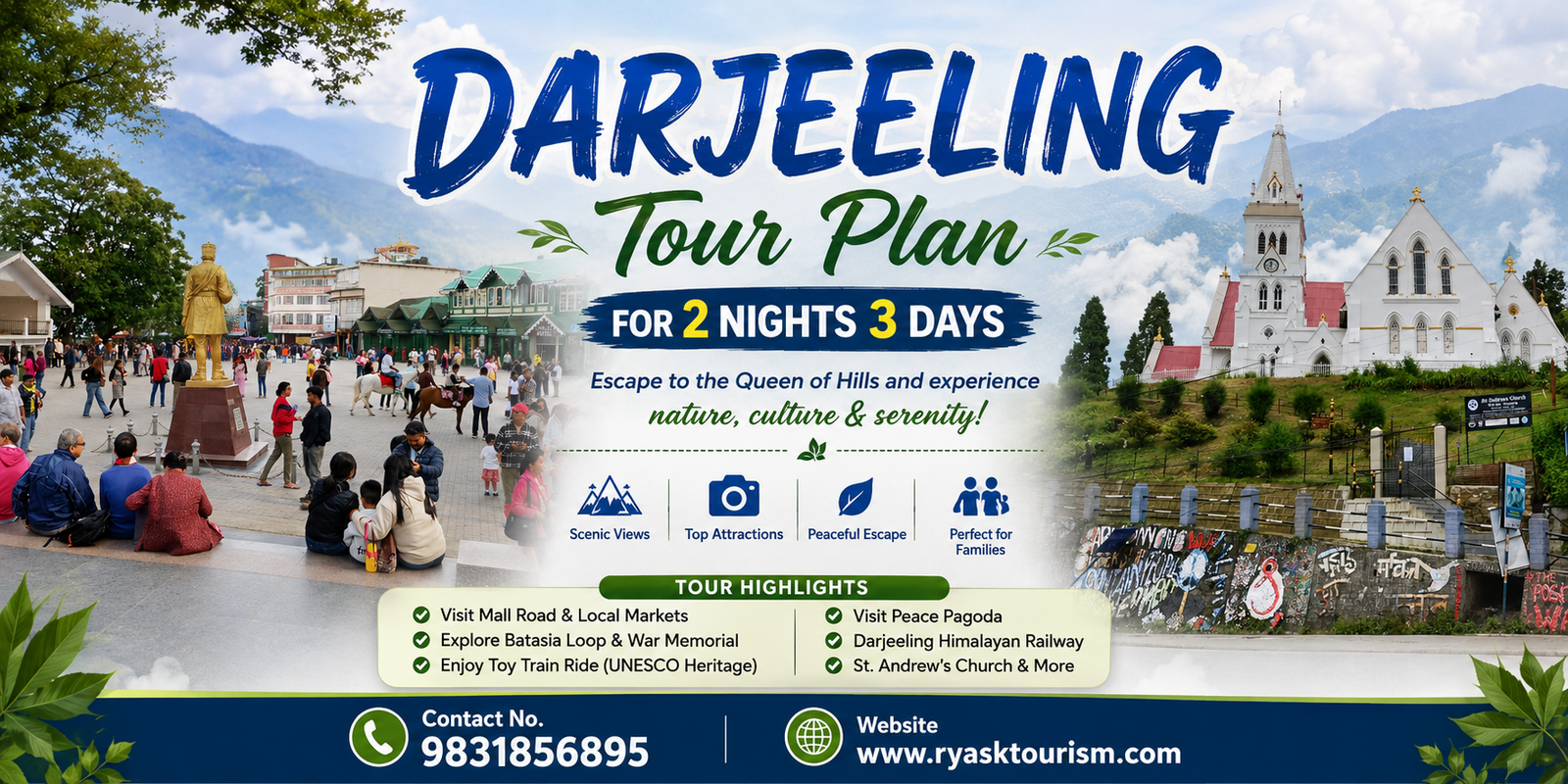 Darjeeling 3 Days Tour Package For Couple & Family